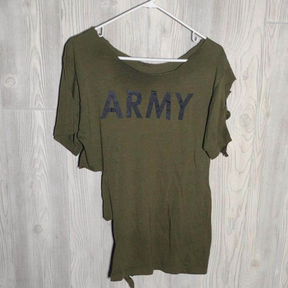 ✴️3 for $15: Altered Army Tee With Cut-Outs